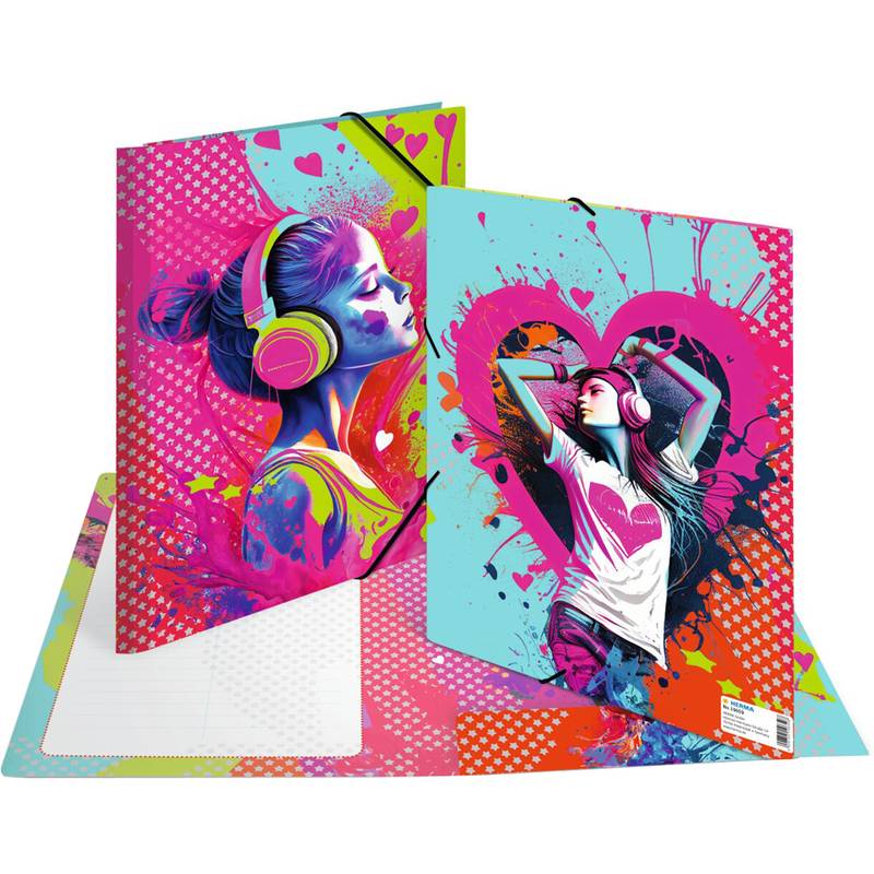 4008705196598 - HERMA Sammelmappen A4 Karton Music Girl