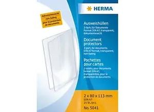 4008705789691 - HERMA Ausweishüllen Transparent PP (Polypropylen) 113 x 8 cm 25 Stück