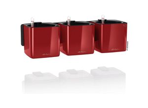 4008789135254 - Pflanzgefäße cube Glossy Green Wall Home Kit Scarlet rot hochglänzend - Lechuza