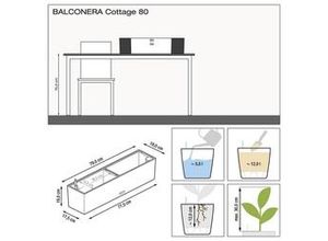 4008789156198 - Balkonkasten BALCONERA Cottage 80 cm graphitschwarz