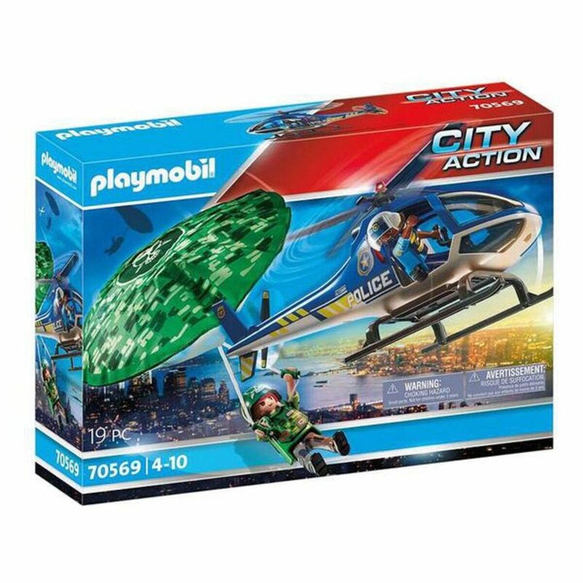 4008789705693 - Playmobil City Action Polizei-Hubschrauber - Junge Mädchen - 4 Jahr(e) - Kunststoff - Mehrfarben (70569)