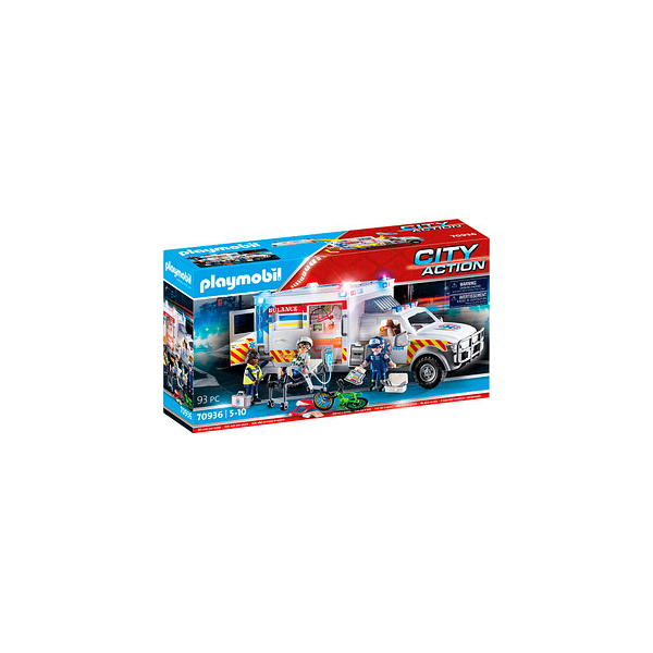 4008789709363 - City Action 70936 Rettungs-Fahrzeug US Ambulance Spielfiguren-Set 4008789709363 Playmobil