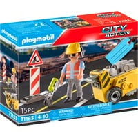 4008789711854 - Playmobil City Action - City Action 71185 Construction worker with edge cutter