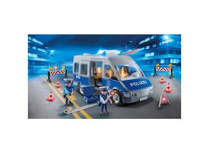 4008789717160 - Playmobil Polizeibus mit Straßensperre - Schriftzug Polizei