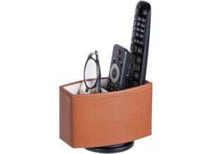 4008838115503 - Maximex Organizer drehbar mit 4 Fächern für Fernbedienungen Braun Polyurethan braun mdf  Polyester - braun