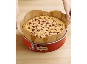 4008838127971 - Dauerback Folie Backen Papier Matte Folien Zuschnitte rund Ofen Gebäck - braun - Wenko