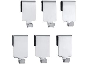 4008838148822 - - Ein Set von 6 Premium Küchenhaken 2 x 4 x 25 cm silber matt