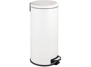 4008838165805 - WENKO Treteimer Leman Easy Close Weiß 30 L Kosmetikeimer Mülleimer Weiß Stahl weiß Polypropylen schwarz - weiss