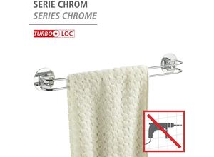 4008838187692 - Turbo-Loc® Handtuchstange Befestigen ohne bohren Silber glänzend Stahl chrom - silber glänzend - Wenko