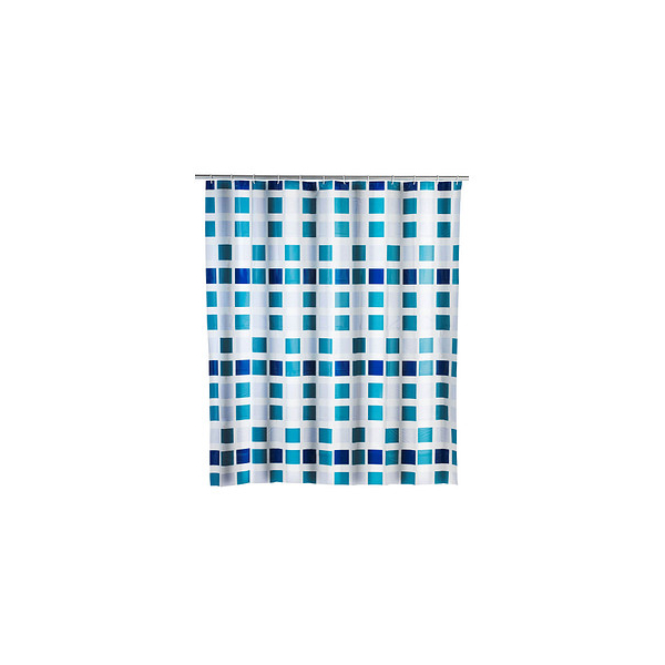 4008838191408 - Duschvorhang Mosaik 180 x 200 cm Mehrfarbig Polyethylen-Vinylacetat blau weiß - mehrfarbig - Wenko