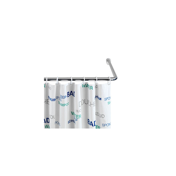 4008838192184 - Winkelstange WENKO Universal extra stark Gardinenstangen Gr L 90 cm Ø 25 mm silberfarben Gardinenstangen Wandmontage Chrom variabel montierbar