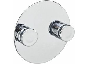 4008838197431 - Turbo-Loc® Doppel Adapter duo chrom Klebe Pad Bad wc ohne bohren ø 6 cm - silber glänzend - Wenko