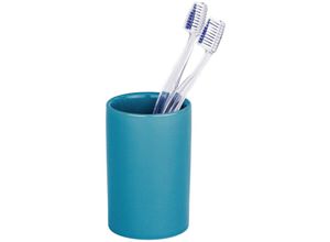 4008838215388 - Zahnputz Becher Zahnbürsten Halter Zahnpasta Polaris Blau Bad Accessoires - blau - Wenko