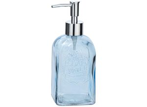 4008838231562 - Seifen Spender vetro Dosierer 500 ml Glas Bad Accessoires wc Küche Retro - blau - Wenko