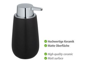 4008838244241 - Seifenspender Badi Schwarz Keramik 320 ml Schwarz Keramik schwarz - schwarz - Wenko