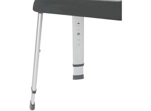 4008838247419 - - Badhocker mit Arm- und Rückenlehne Secura Premium bis 130 kg Tragkraft Grau Polypropylen anthrazit Aluminium aluminium Kunststoff (tpe)