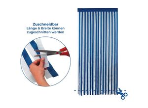 4008838252628 - Türvorhang MAXIMEX Insektenschutz Gardinen blau (blau weiß) Blickdichte Vorhänge Blau-Weiß zuschneidbar