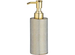 4008838269305 - Seifenspender Nuria Gold  Weiß Keramik Flüssigseifen-Spender Spülmittel-Spender 300 ml Weiß Keramik gold - weiß - Wenko