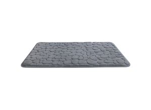 4008838273531 - Badteppich Memory Foam Pebbles Grau 50 x 80 cm Grau Polyester grau Polyurethan - grau - Wenko