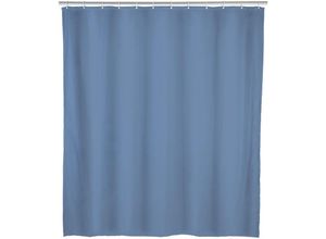 4008838281178 - Duschvorhang Uni Blaugrau 180 x 200 cm Blau Polyethylen-Vinylacetat blau - blau - Wenko