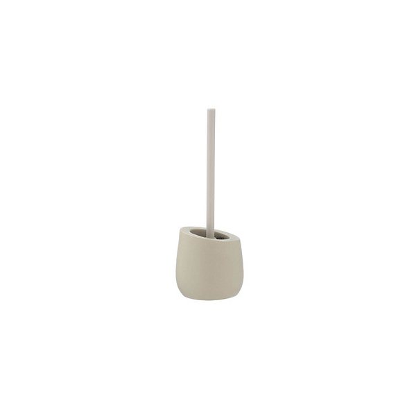 4008838287804 - WENKO WC-Garnitur Badi Beige Keramik mit Silikon-Bürstenkopf Beige Keramik beige - beige