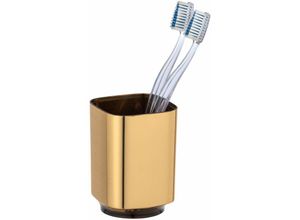 4008838296769 - Zahnputz Becher Bürsten Halter Bad Accessoires auron Gold Zahnpasta wc - gold - Wenko