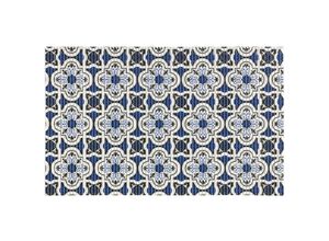 4008838298725 - Weichschaum Matte Bade Badvorleger Universal Boden 50x80 cm Murcia Design - blau - Wenko