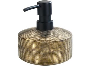 4008838311943 - Keramik Seifenspender Rivara Gold Flüssigseifen-Spender handbemalt 400 ml Gold Keramik gold - gold - Wenko