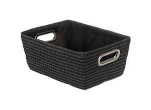 4008838314135 - Aufbewahrungskorb WENKO Chromo Aufbewahrungsboxen Gr B H T 28 cm x 12 cm x 195 cm schwarz (schwarz chromfarben) Körbe Aufbewahrungsboxen