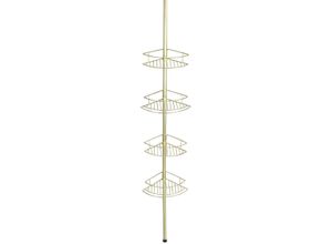4008838320198 - Teleskopregal WENKO Dolcedo Regale Gr B H T 31 cm x 275 cm x 23 cm goldfarben (gold) Eckregal mit 4 Ablagen höhenverstellbar 65-275 cm 4008838320198 - Teleskopregal WENKO Dolcedo Regale Gr B H T 31 cm x 275 cm x 23 cm goldfarben (gold) Eckregal mit 4 Ablagen höhenverstellbar 65-275 cm
