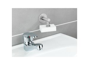 4008838341728 - Turbo-Loc® Edelstahl Magnetseifenhalter Matt Seifenhalter mit Magnet und Turbo-Loc Wandbefestigung zum Ankleben Silber matt Edelstahl rostfrei