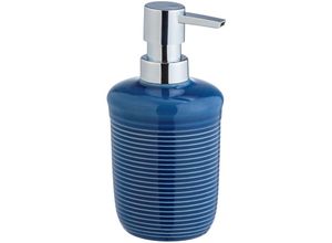 4008838353134 - Seifenspender Sada Keramik Fassungsvermögen 320ml 8x8x17cm Dunkelblau - Wenko