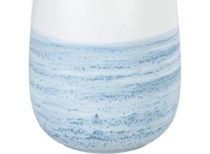 4008838374733 - Aufbewahrungsdose Mala 12 l Vorratsdose aus hochwertiger Keramik Blau Keramik weiß blau Bambus braun - blau - Wenko