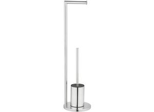 4008838379370 - Metall Stand WC-Garnitur Ferla in Silber 18 x 695 cm - Glänzend - Wenko