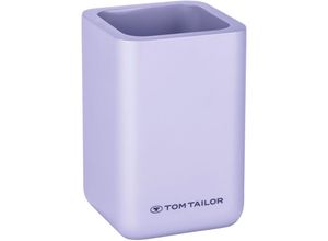 4008838388969 - Tom tailor Zahnbürstenhalter für Zahnbürste und Zahnpasta Lila Zahnputzbecher Badezimmer Organizer Zahnbürsten Halter Zahnbürsten Aufbewahrung