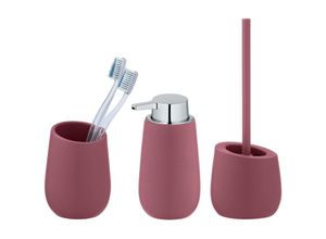 4008838394434 - Badaccessoire-Set Badi Altrosa 3-tlg - Pink  Rosa - Wenko