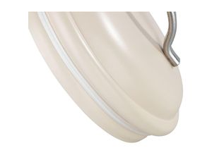 4008838398227 - Metall Aufbewahrungsdose Nero Beige mit Löchern 187 x 21 cm - Dose Creme Griff Silber glänzend Dichtungsring Transparent - Wenko