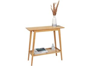 4008838401491 - Freistehender Bambus Konsolentisch Kona 80 x 76 x 30 cm - Konsolentisch  natur - Wenko