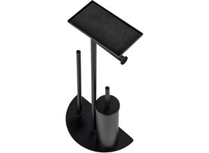 4008838445570 - Stand WC-Garnitur Cosenza Neo Schwarz - Schwarz - Wenko