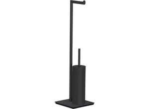 4008838452783 - Stand WC-Garnitur Recco Schwarz - Schwarz - Wenko