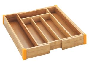 4008838581247 - Besteckkasten WENKO Bambus Schubladeneinsätze Gr B H T 257 cm x 51 cm x 357 cm braun (holzfarben) Küchen-Ordnungshelfer Schubladeneinsätze ausziehbar