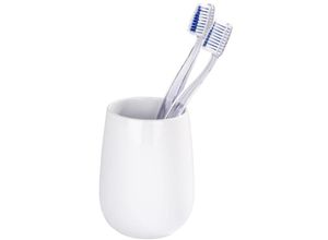 4008838594766 - Zahnputz Becher Malta Weiß Zahnpasta Zahnbürsten Halter Bad Accessoires wc - weiss - Wenko