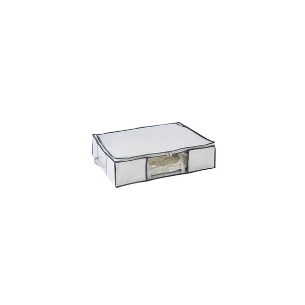 4008838745069 - Unterbettkommode WENKO Aufbewahrungsboxen Gr B H T 65 cm x 15 cm x 50 cm weiß (transparent weiß) Aufbewahrungsbox Ordnungsbox Unterbettkommode Ordnungsboxen Aufbewahrungsboxen mit Vakuum-Tasche