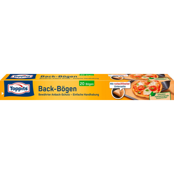 4008871200372 - Toppits® Meister Back-Bögen naturbraun beidseitige Anti-haft Silikonbeschichtung 1 Packung = 20 Bögen