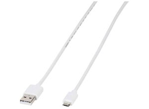 4008928394511 - USB-Kabel usb 20 usb-a Stecker USB-Micro-B Stecker 100 m Weiß 39451 - Vivanco