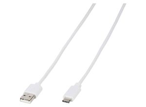 4008928394528 - USB-Kabel usb 20 usb-a Stecker usb-c® Stecker 100 m Weiß 39452 - Vivanco