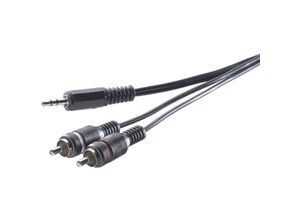 4008928502688 - - SpeaKa Professional SP-1300900 Cinch   Klinke Audio Anschlusskabel [2x Cinch-Stecker - 1x Klinkenste