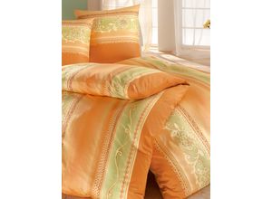 4009023793261 - Bettwäsche BIERBAUM WITT-PBK-Bettwäsche-temporär Gr B L 135 cm x 200 cm 4 tlg Feinbiber B L 80 cm x 80 cm orange (melba)