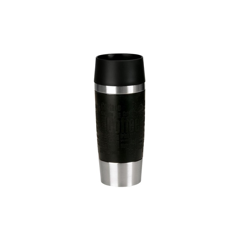 4009049351674 - Thermobecher Travel Mug Trinkgefäße Gr 360 ml schwarz Thermobecher und Coffee to go Edelstahl 360Trinköffnung 4h heiß8h kalt 360 ml