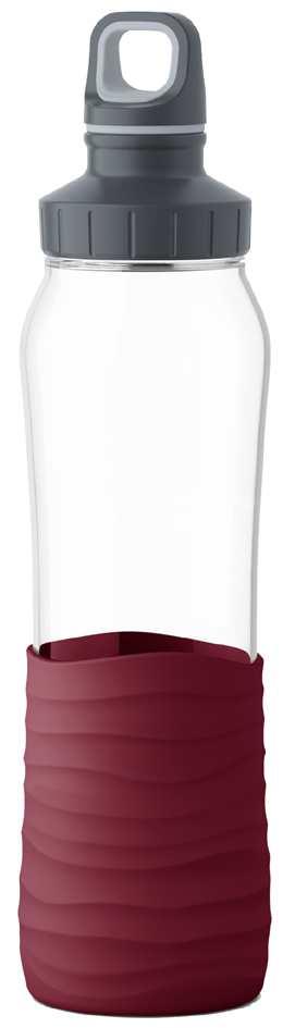 4009049540443 - Trinkflasche Drink2Go Trinkflaschen Gr 700 ml rot (weinrot) Thermoflaschen Isolierflaschen und Trinkflaschen 07L Glas Schraubverschluss spülmaschinenfest Griff(Soft-Touch)